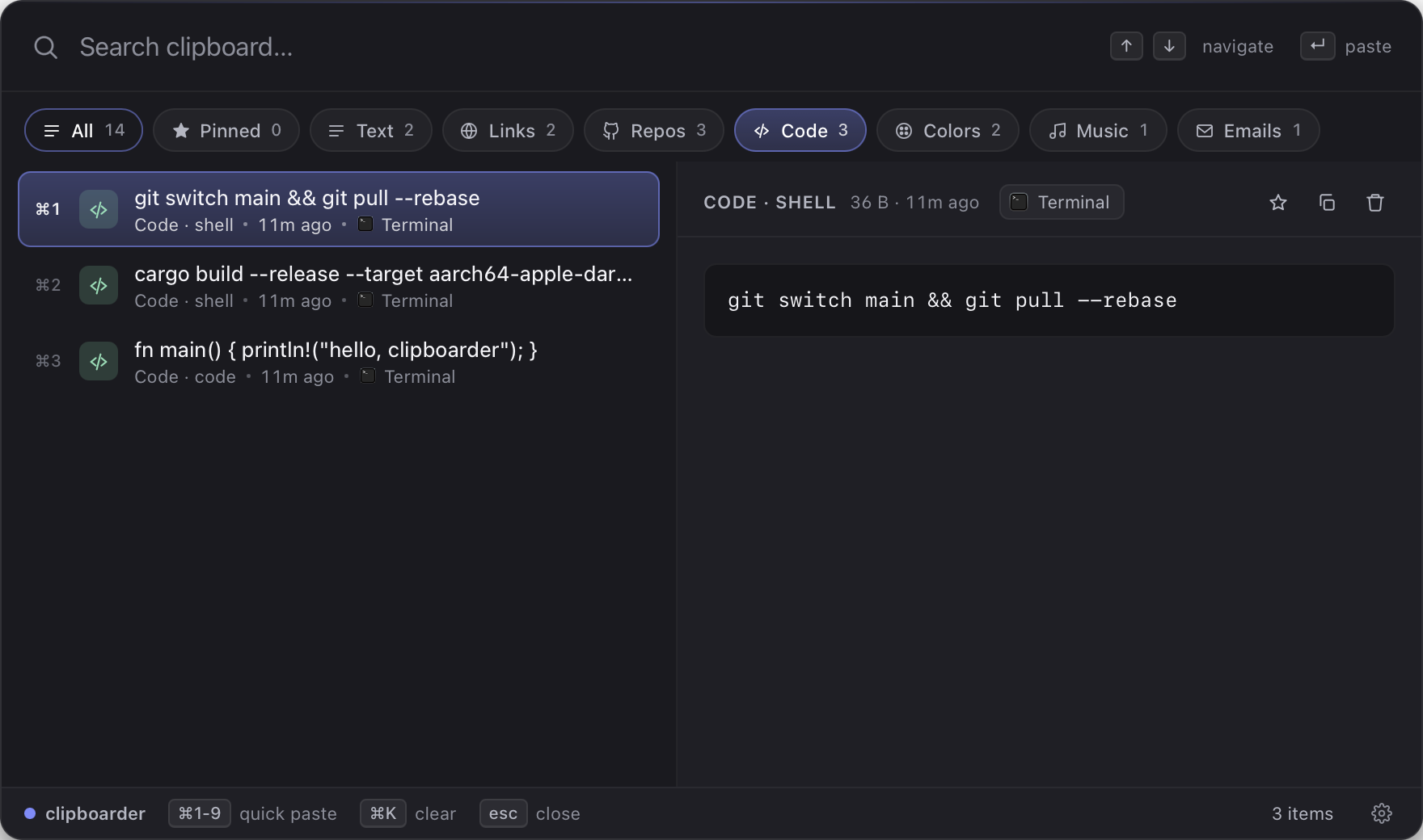 Code preview